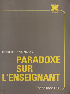 cover image of Paradoxe sur l'enseignant